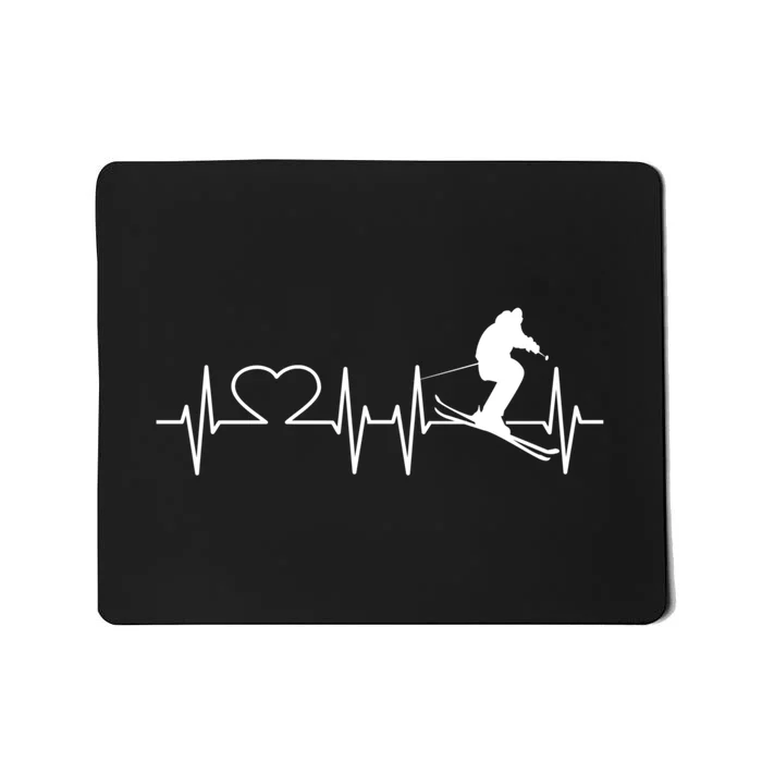 Ski Freestyle Heartbeat Skiing Lover Gift For Skier Mousepad