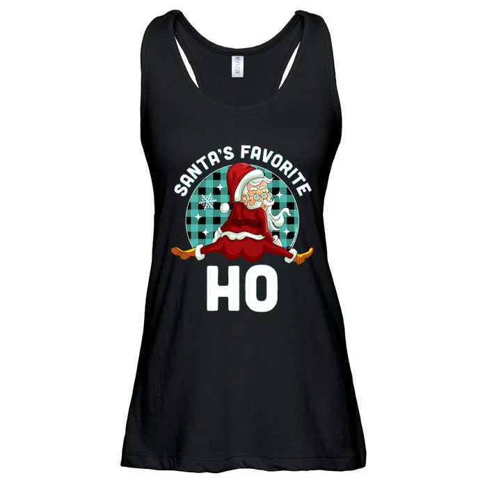 SantaS Favorite Ho Xmas Naughty Santa Christmas Pajama Ladies Essential Flowy Tank