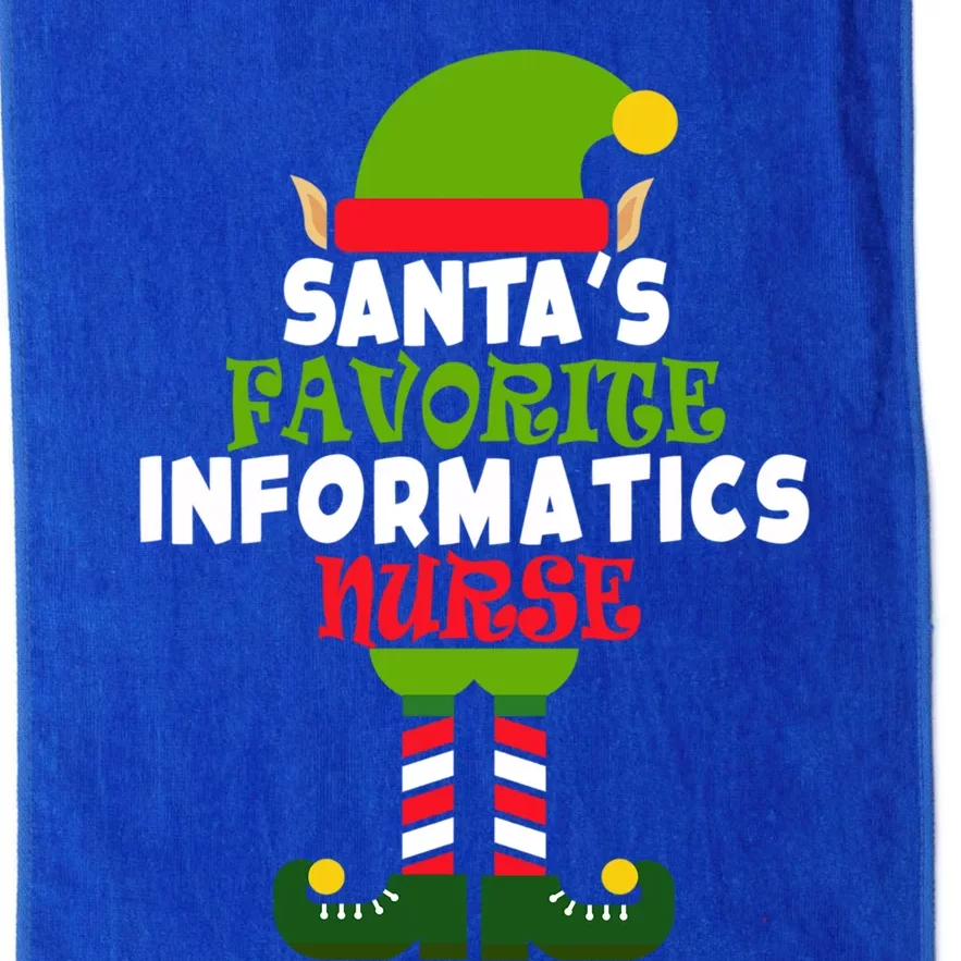 SantaS Favorite Informatics Nurse Christmas Vacation Gift Platinum Collection Golf Towel