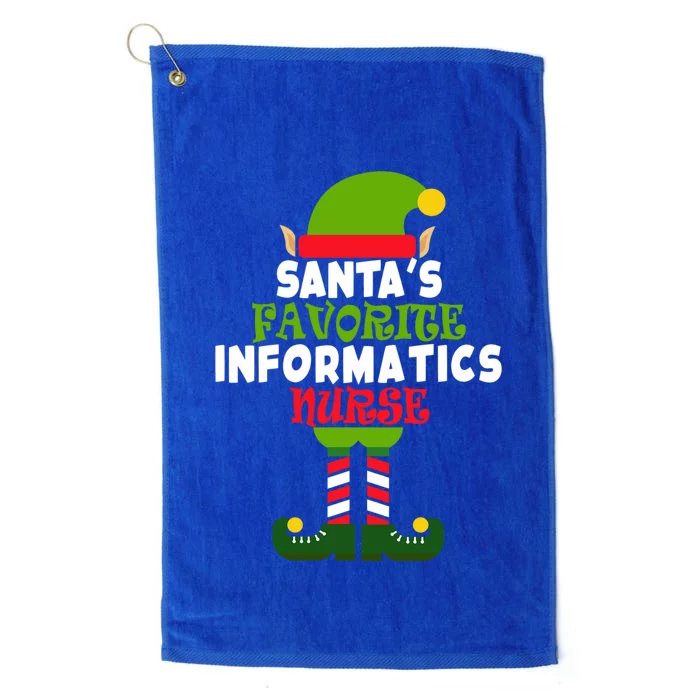 SantaS Favorite Informatics Nurse Christmas Vacation Gift Platinum Collection Golf Towel