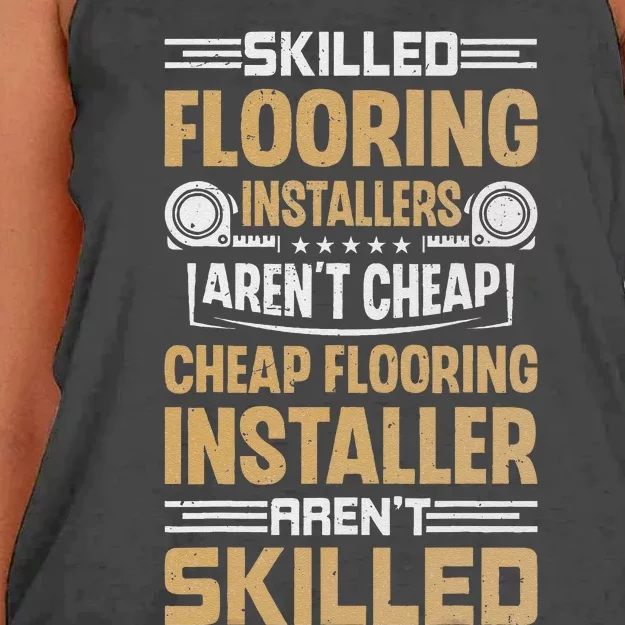 Skilled Flooring Installers ArenT Cheap Floor Installation Women's Knotted Racerback Tank