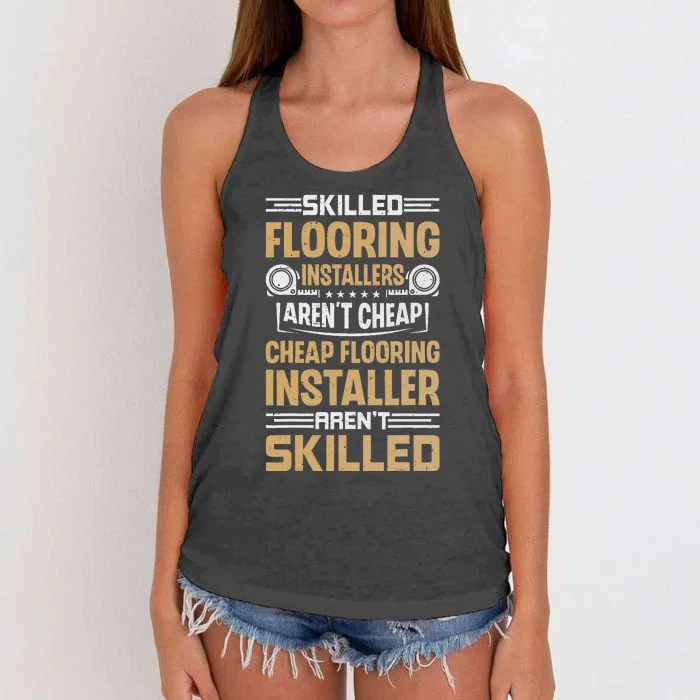 Skilled Flooring Installers ArenT Cheap Floor Installation Women's Knotted Racerback Tank