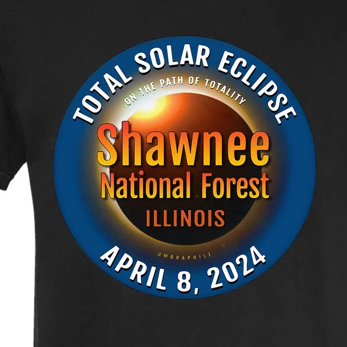 Shawnee Forest Illinois IL Total Solar Eclipse 2024 Garment-Dyed Heavyweight T-Shirt