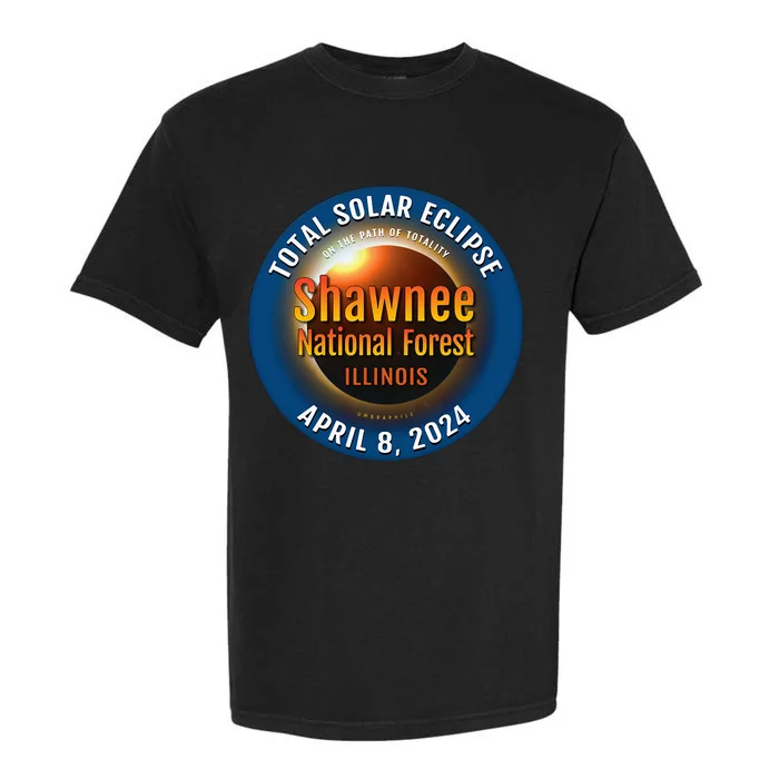 Shawnee Forest Illinois IL Total Solar Eclipse 2024 Garment-Dyed Heavyweight T-Shirt