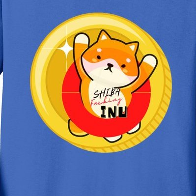 Shiba Fcking Inu Kids Long Sleeve Shirt