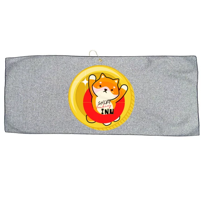 Shiba Fcking Inu Large Microfiber Waffle Golf Towel