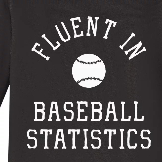 Sabermetric Fluent In Baseball Statistics Sport Data Analyst Baby Long Sleeve Bodysuit