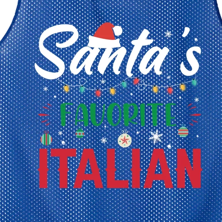 SantaS Favorite Italian Clothing Holiday Funny Gift Christmas Gift Mesh Reversible Basketball Jersey Tank