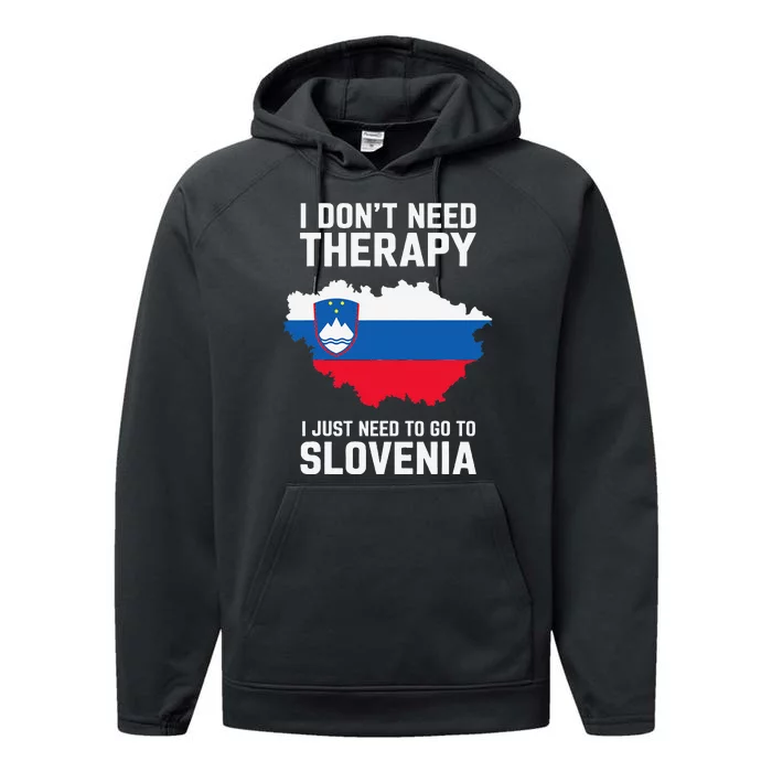 Slovenian Flag I Slovenia Flag I Vacation Slovenia Performance Fleece Hoodie