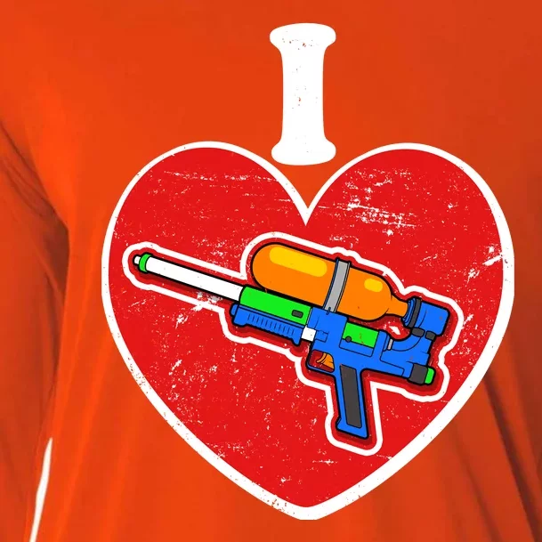 Summertime Fun I Love Super Soakers Water Guns Cooling Performance Long Sleeve Crew