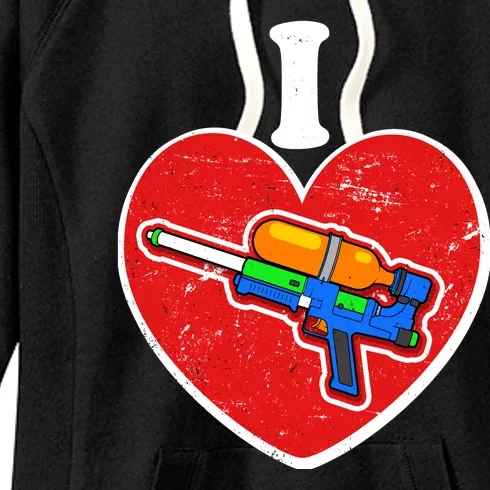 Summertime Fun I Love Super Soakers Water Guns Women's Fleece Hoodie