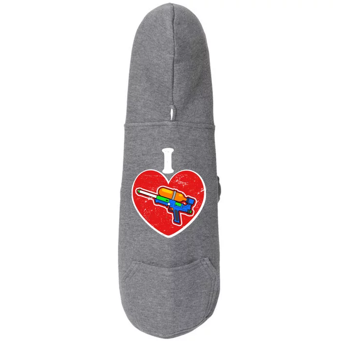 Summertime Fun I Love Super Soakers Water Guns Doggie 3-End Fleece Hoodie