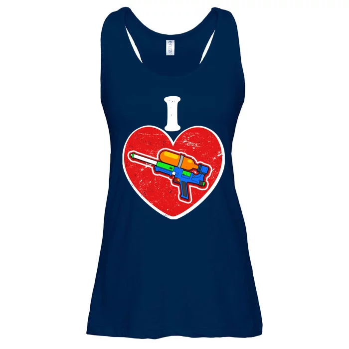 Summertime Fun I Love Super Soakers Water Guns Ladies Essential Flowy Tank