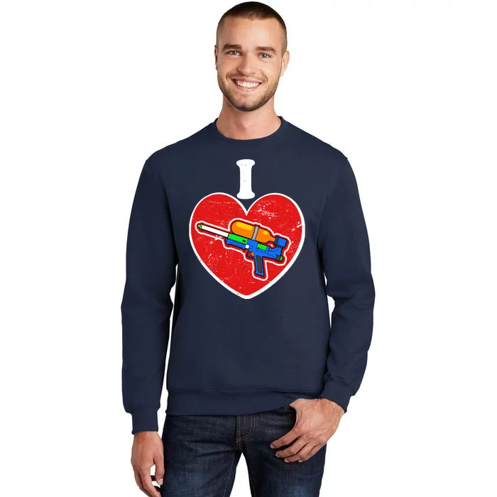 Summertime Fun I Love Super Soakers Water Guns Tall Sweatshirt