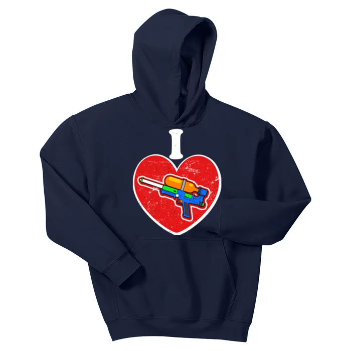 Summertime Fun I Love Super Soakers Water Guns Kids Hoodie