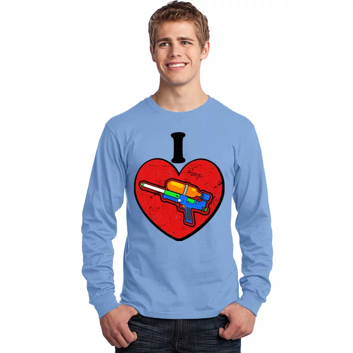 Summertime Fun I Love Super Soakers Water Guns Long Sleeve Shirt