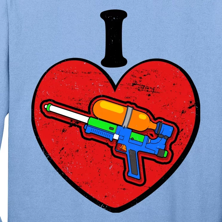 Summertime Fun I Love Super Soakers Water Guns Long Sleeve Shirt