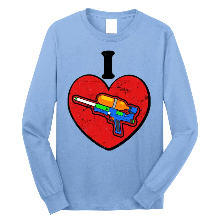 Summertime Fun I Love Super Soakers Water Guns Long Sleeve Shirt