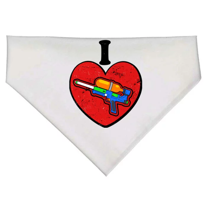 Summertime Fun I Love Super Soakers Water Guns USA-Made Doggie Bandana