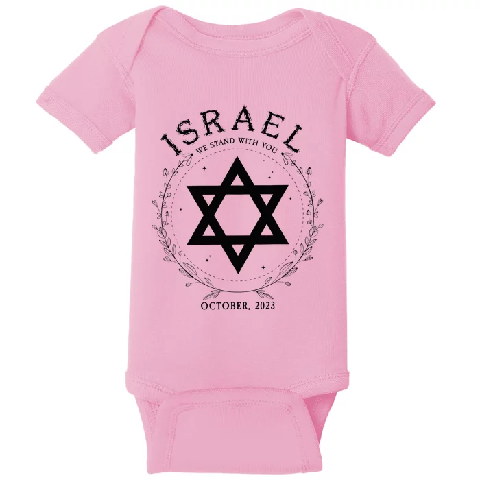 Support For Israel I Stand With Israel Jewish Nondistressed Baby Bodysuit