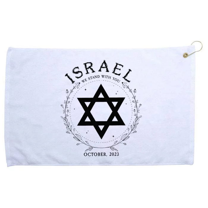 Support For Israel I Stand With Israel Jewish Nondistressed Grommeted Golf Towel