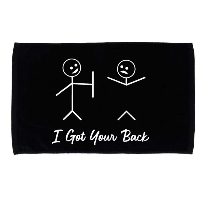 Stick Figures I Got Your Back Microfiber Hand Towel