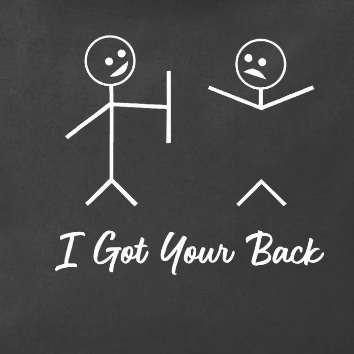 Stick Figures I Got Your Back Zip Tote Bag