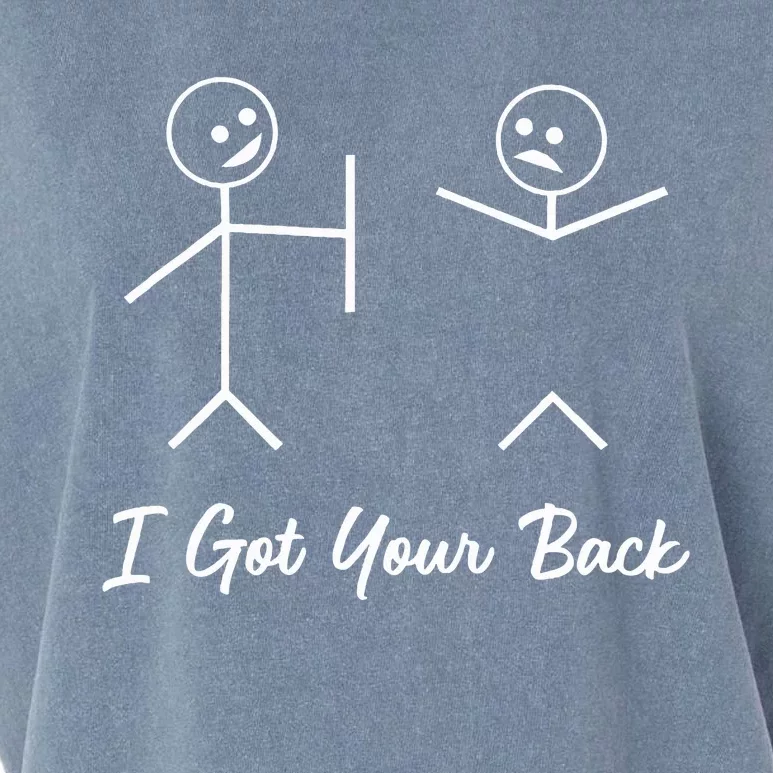 Stick Figures I Got Your Back Garment-Dyed Women's Muscle Tee