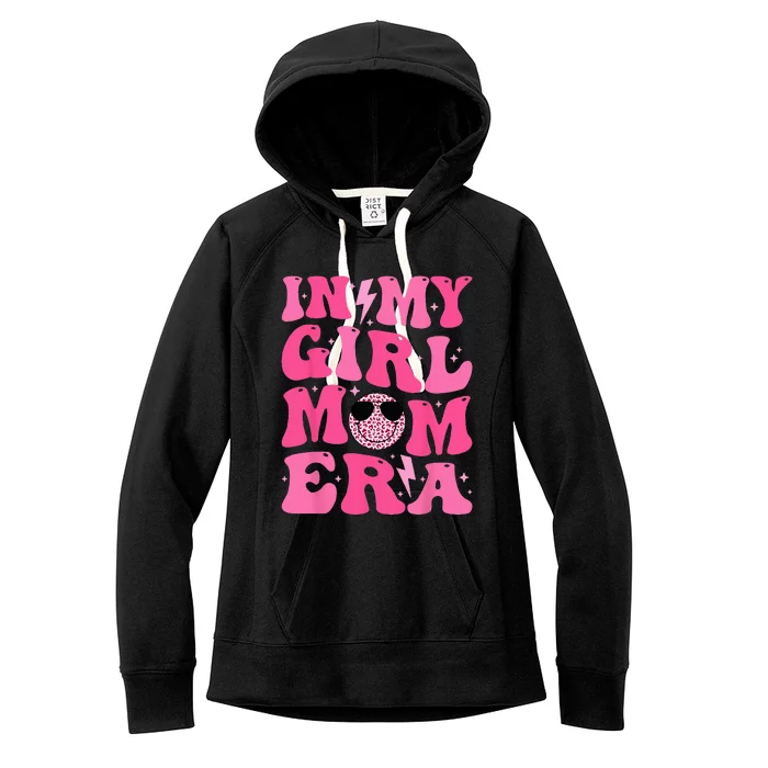 Smile Face In My Mom Era Groovy Mom Women's Fleece Hoodie