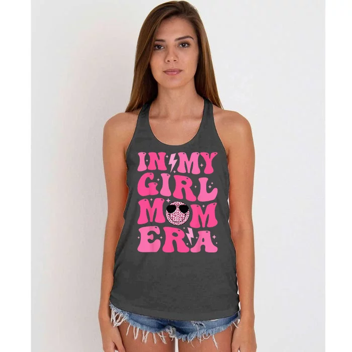 Smile Face In My Mom Era Groovy Mom Women's Knotted Racerback Tank