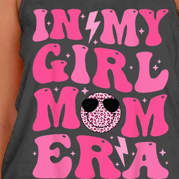 Smile Face In My Mom Era Groovy Mom Women's Knotted Racerback Tank