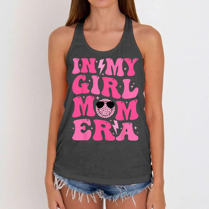 Smile Face In My Mom Era Groovy Mom Women's Knotted Racerback Tank