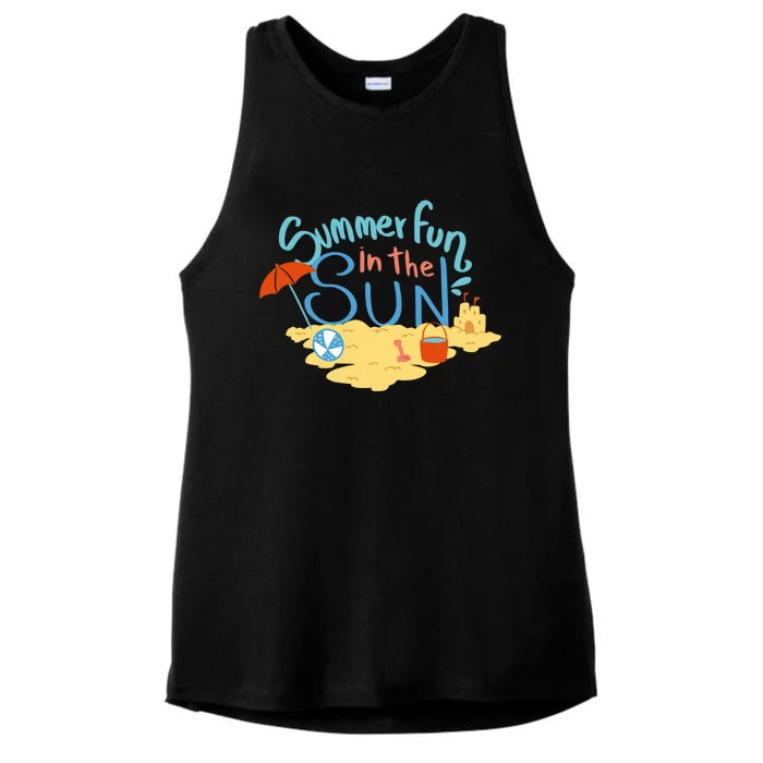 Summer Fun In The Sun Beach Vacation Holiday Gift Ladies Tri-Blend Wicking Tank