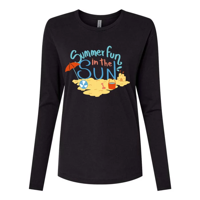 Summer Fun In The Sun Beach Vacation Holiday Gift Womens Cotton Relaxed Long Sleeve T-Shirt