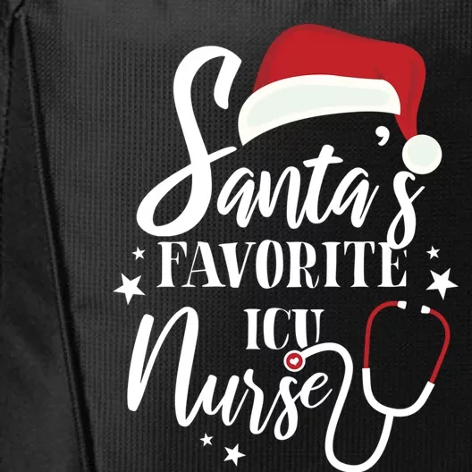 Santa Favorite Icu Nurse Outfit Funny Cute Xmas Cool Gift City Backpack