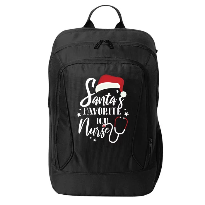 Santa Favorite Icu Nurse Outfit Funny Cute Xmas Cool Gift City Backpack