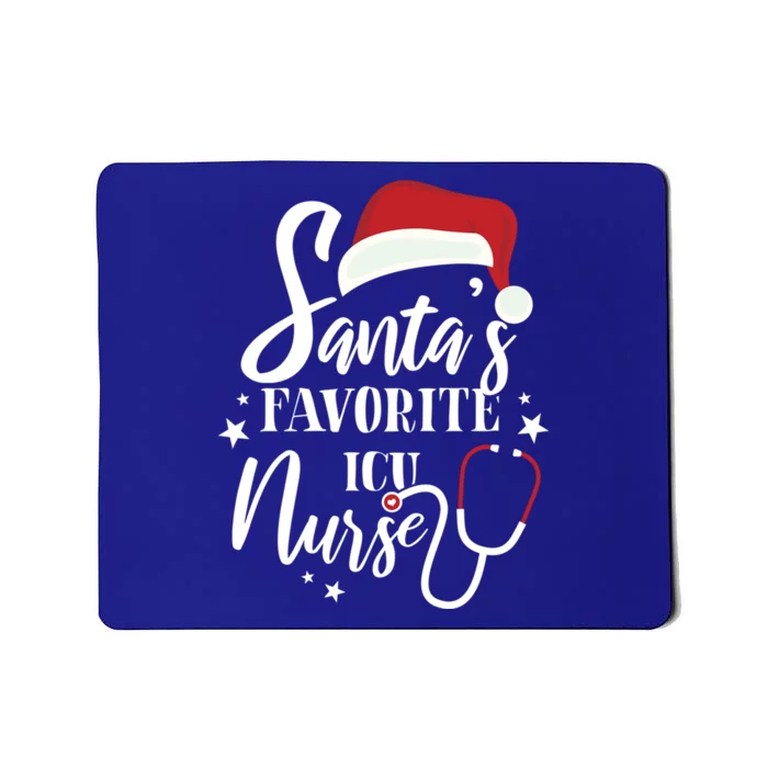 Santa Favorite Icu Nurse Outfit Funny Cute Xmas Cool Gift Mousepad