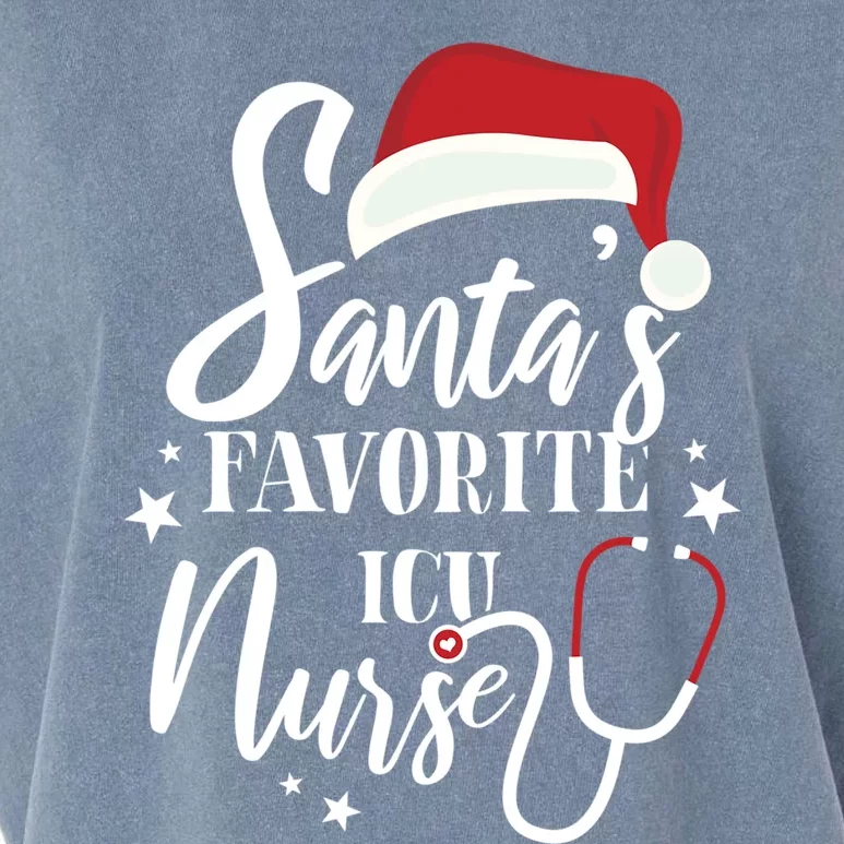 Santa Favorite Icu Nurse Outfit Funny Cute Xmas Cool Gift Garment-Dyed Women's Muscle Tee