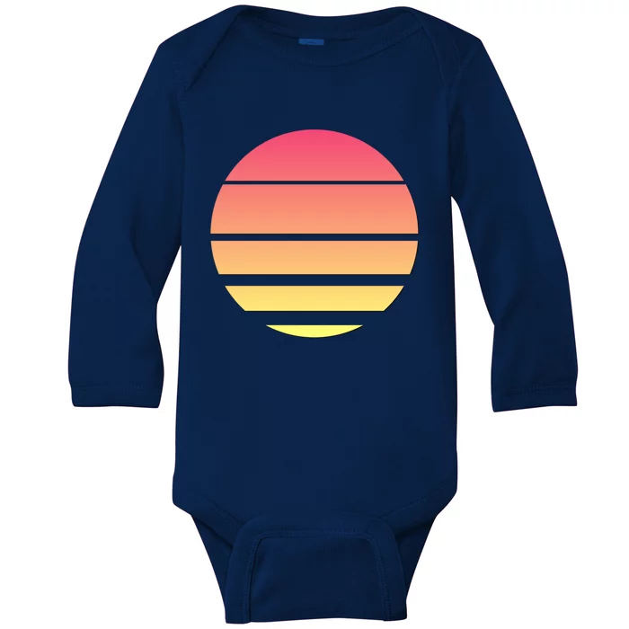 Summertime Fun In The Sun Funny Gift Baby Long Sleeve Bodysuit