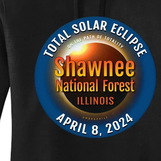 Shawnee Forest Illinois IL Total Solar Eclipse 2024 Women's Pullover Hoodie