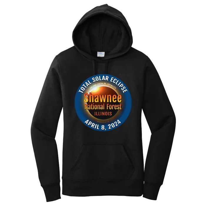 Shawnee Forest Illinois IL Total Solar Eclipse 2024 Women's Pullover Hoodie