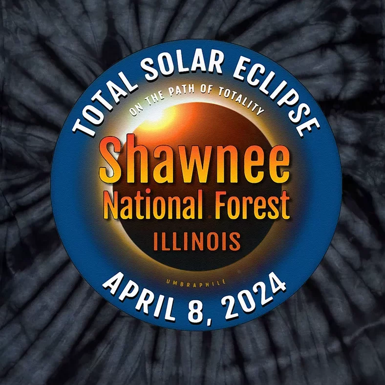 Shawnee Forest Illinois IL Total Solar Eclipse 2024 Tie-Dye T-Shirt