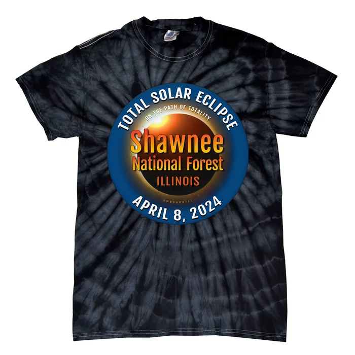 Shawnee Forest Illinois IL Total Solar Eclipse 2024 Tie-Dye T-Shirt