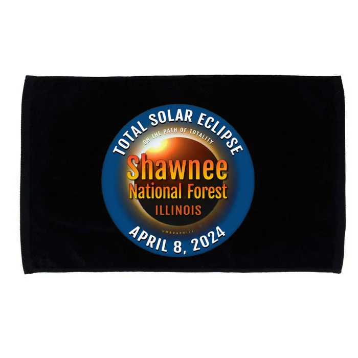 Shawnee Forest Illinois IL Total Solar Eclipse 2024 Microfiber Hand Towel