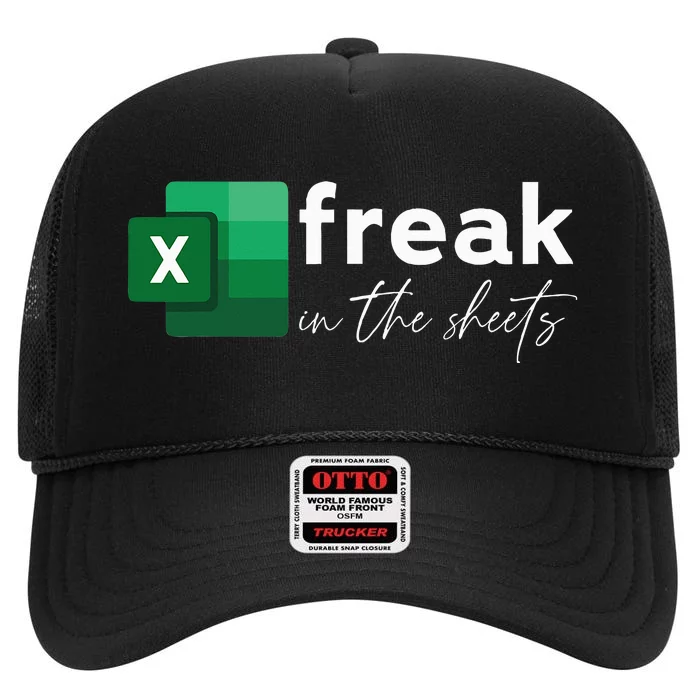 Spreadsheet Freak In The Sheets Accountant High Crown Mesh Trucker Hat