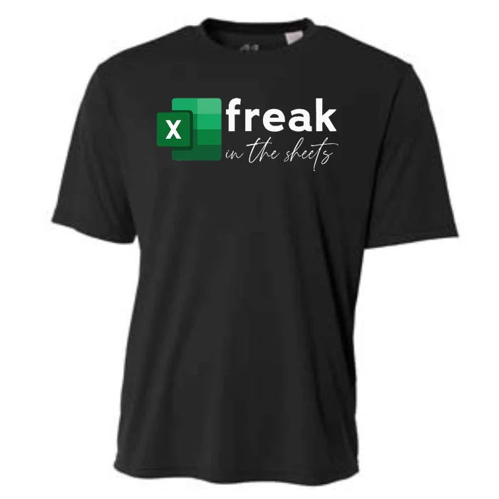 Spreadsheet Freak In The Sheets Accountant Cooling Performance Crew T-Shirt