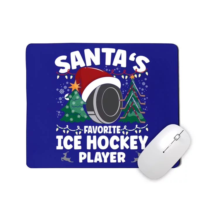 SantaS Favorite Ice Hockey Player Gift Mousepad