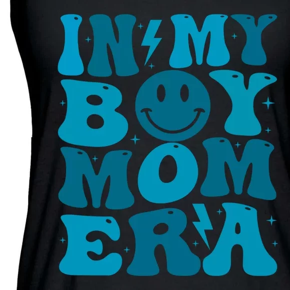 Smile Face In My Boy Mom Era Ladies Essential Flowy Tank