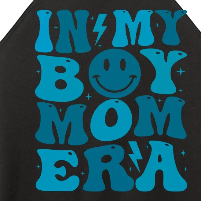 Smile Face In My Boy Mom Era Women’s Perfect Tri Rocker Tank