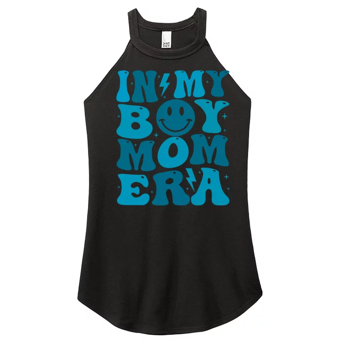 Smile Face In My Boy Mom Era Women’s Perfect Tri Rocker Tank